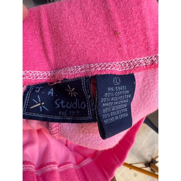 JA Studio Vintage Y2K Pink Velour 2pc Track Suit Women's Large - Picture 6 of 8